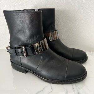 Giuseppe Zanotti Men’s Chain Buckle Boots Size 40 Black
